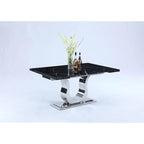 Tavolo da pranzo Nikki con piano in marmo Nero Marquina