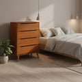 Fopp Mid-century Modern 4-Drawer Solid Wood Chest by Furniture of America