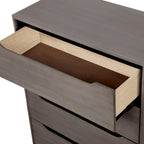 Cassettiera in legno massello a 4 cassetti, stile Mid-Century Modern