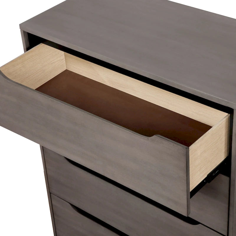 Cassettiera in legno massello a 4 cassetti, stile Mid-Century Modern