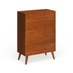 Cassettiera in legno massello a 4 cassetti, stile Mid-Century Modern