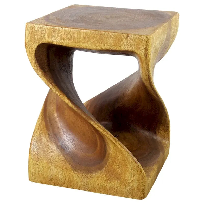 Tavolino Haussmann in legno intrecciato 38 x 38 x 51 cm Quercia oliata - 38 x 38 x 51