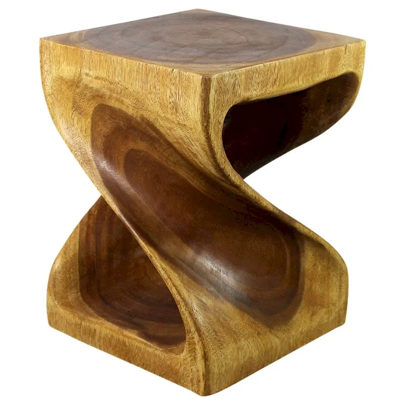 Tavolino Haussmann in legno intrecciato 38 x 38 x 51 cm Quercia oliata - 38 x 38 x 51