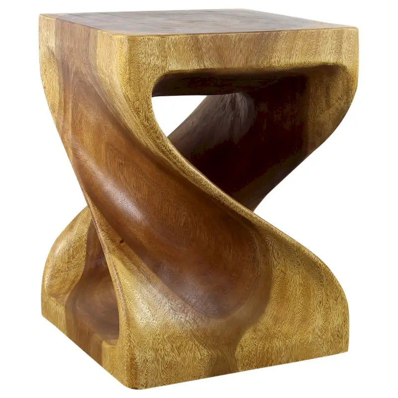 Tavolino Haussmann in legno intrecciato 38 x 38 x 51 cm Quercia oliata - 38 x 38 x 51