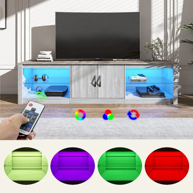Mobile TV da 70 pollici con luci RGB a 20 colori per centro di intrattenimento
