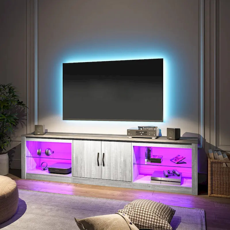 Mobile TV da 70 pollici con luci RGB a 20 colori per centro di intrattenimento