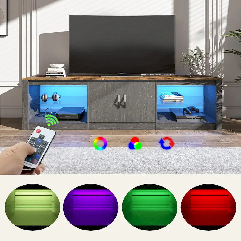 Mobile TV da 70 pollici con luci RGB a 20 colori per centro di intrattenimento
