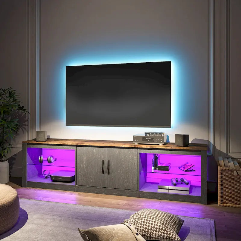 Mobile TV da 70 pollici con luci RGB a 20 colori per centro di intrattenimento