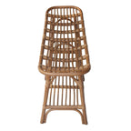 Panca in rattan Damara con mensola
