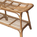 Panca in rattan Damara con mensola