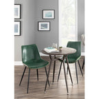 Carson Carrington Kantsjo Industrial Vintage Faux Leather Dining Chair (Set of 2)