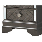 Comodino Verona in legno con specchio e 2 cassetti
