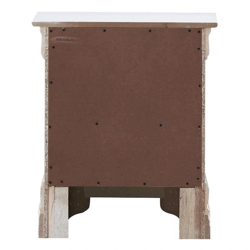 Comodino Verona in legno con specchio e 2 cassetti