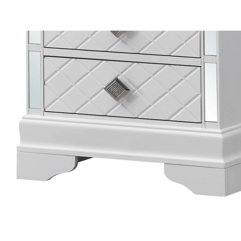 Comodino Verona in legno con specchio e 2 cassetti