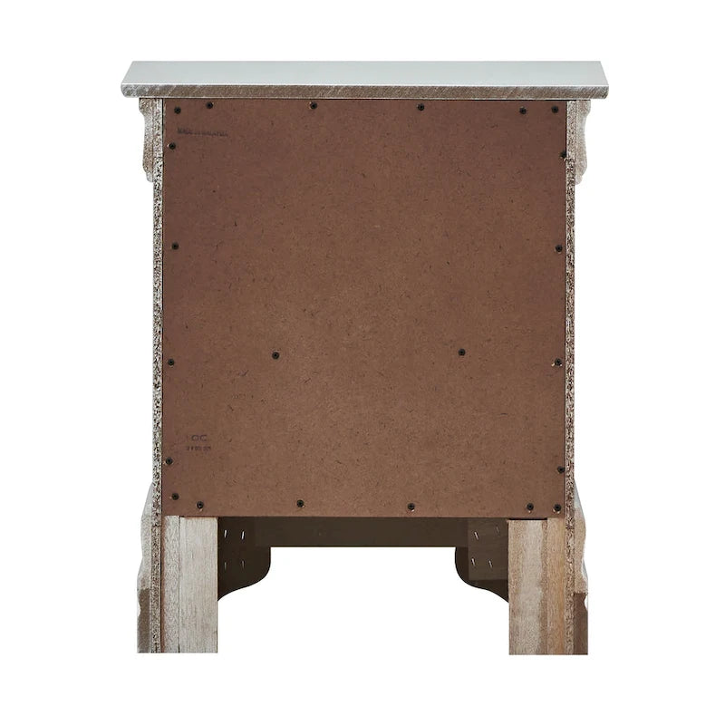 Comodino Verona in legno con specchio e 2 cassetti