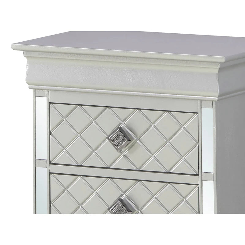 Comodino Verona in legno con specchio e 2 cassetti