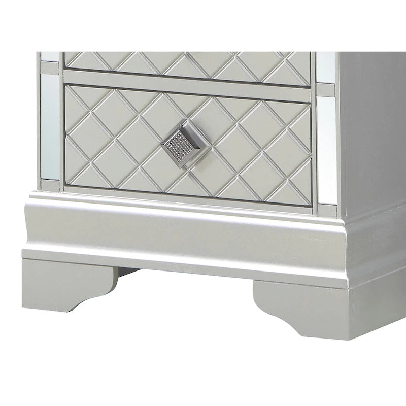 Comodino Verona in legno con specchio e 2 cassetti