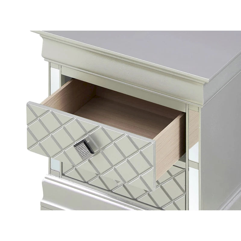Comodino Verona in legno con specchio e 2 cassetti