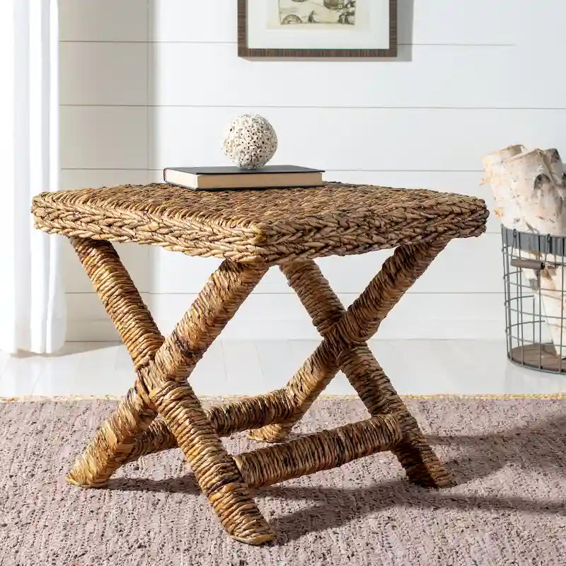 Panca a X in vimini naturale - 22 x 22 x 19,5 - 22Lx22Px20A