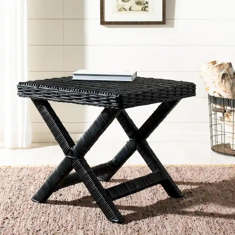 Panca a X in vimini naturale - 22 x 22 x 19,5 - 22Lx22Px20A
