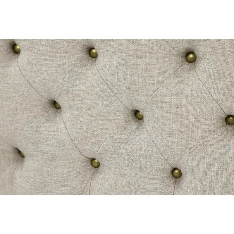 Panca Ottomana Moderna Glam in Legno, Rivestita in Tessuto Trapuntato, Colore Nero, Marrone Chiaro o Grigio