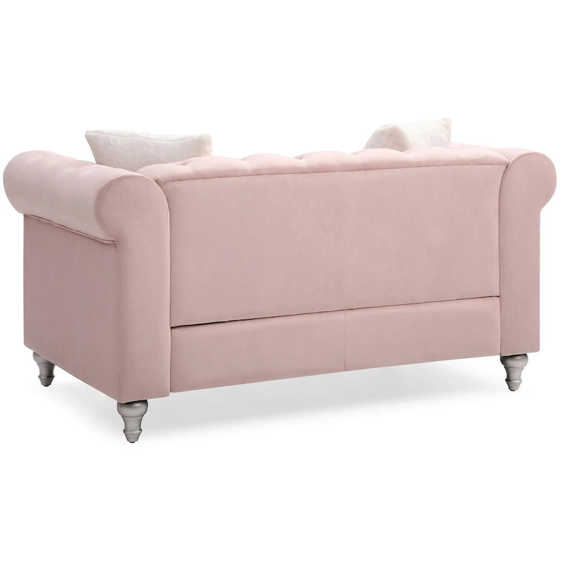 Divano a 2 posti in velluto da 152 cm con 2 cuscini - 152 L x 86 P x 76 H