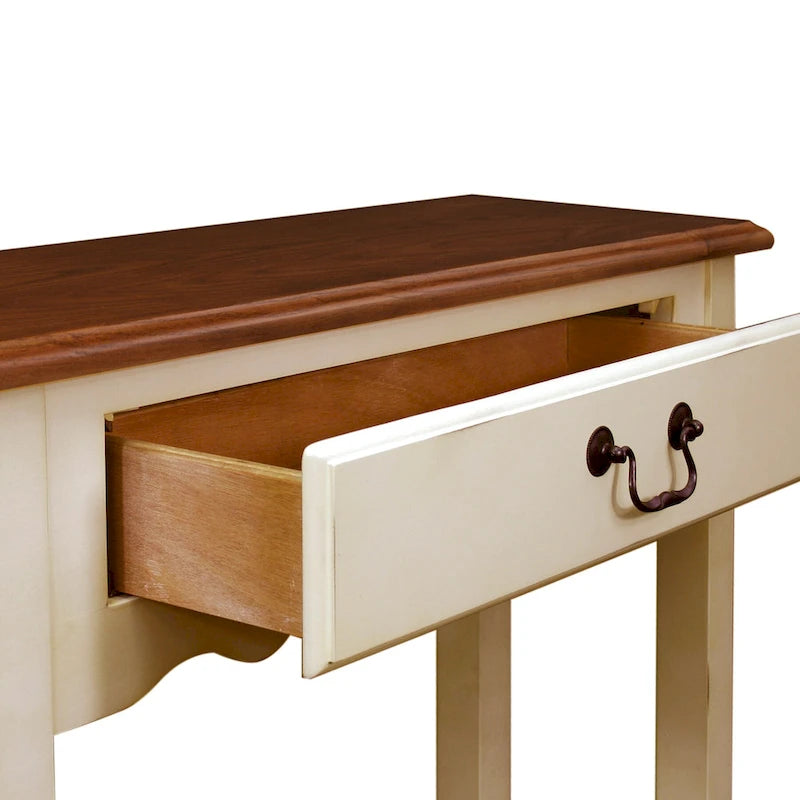 Consolle in legno bianco sporco