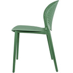 Sedie da pranzo impilabili senza braccioli, modellate opache, per patio, interni, esterni, cucina, camera da letto, set da 2