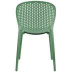 Sedie da pranzo impilabili senza braccioli, modellate opache, per patio, interni, esterni, cucina, camera da letto, set da 2