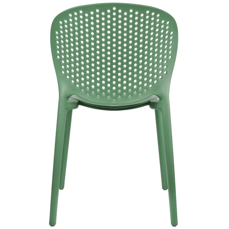 Sedie da pranzo impilabili senza braccioli, modellate opache, per patio, interni, esterni, cucina, camera da letto, set da 2