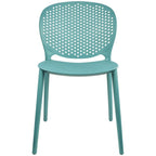Sedie da pranzo impilabili senza braccioli, modellate opache, per patio, interni, esterni, cucina, camera da letto, set da 2