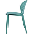 Sedie da pranzo impilabili senza braccioli, modellate opache, per patio, interni, esterni, cucina, camera da letto, set da 2