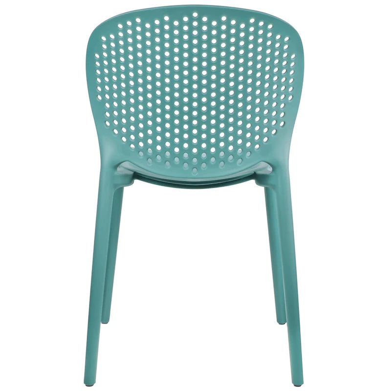 Sedie da pranzo impilabili senza braccioli, modellate opache, per patio, interni, esterni, cucina, camera da letto, set da 2