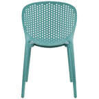 Sedie da pranzo impilabili senza braccioli, modellate opache, per patio, interni, esterni, cucina, camera da letto, set da 2