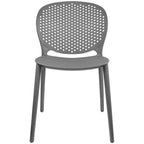 Sedie da pranzo impilabili senza braccioli, modellate opache, per patio, interni, esterni, cucina, camera da letto, set da 2
