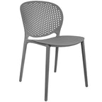 Sedie da pranzo impilabili senza braccioli, modellate opache, per patio, interni, esterni, cucina, camera da letto, set da 2