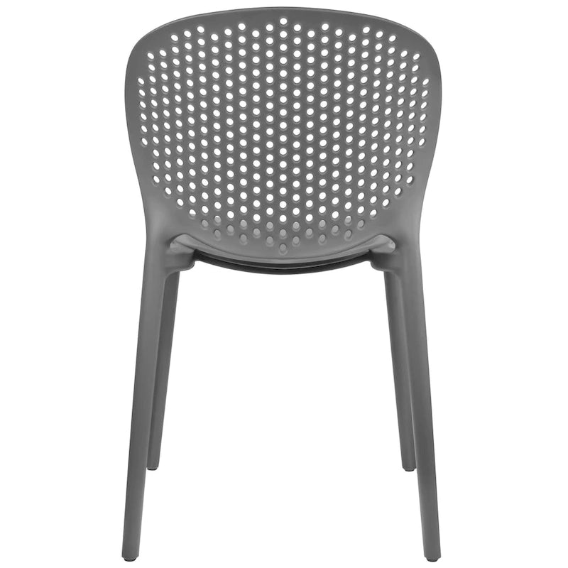 Sedie da pranzo impilabili senza braccioli, modellate opache, per patio, interni, esterni, cucina, camera da letto, set da 2