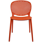 Sedie da pranzo impilabili senza braccioli, modellate opache, per patio, interni, esterni, cucina, camera da letto, set da 2