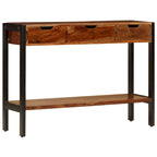 Credenza con 3 cassetti 110x35x75 cm in legno massello di sheesham