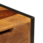 Credenza con 3 cassetti 110x35x75 cm in legno massello di sheesham