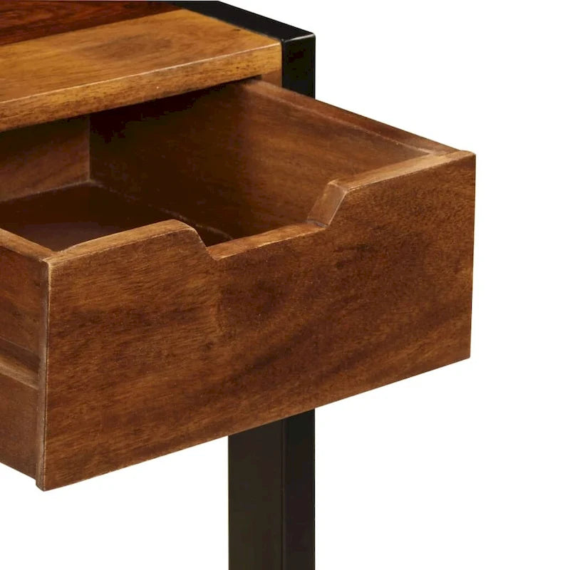 Credenza con 3 cassetti 110x35x75 cm in legno massello di sheesham
