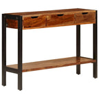 Credenza con 3 cassetti 110x35x75 cm in legno massello di sheesham