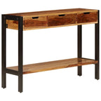 Credenza con 3 cassetti 110x35x75 cm in legno massello di sheesham