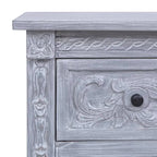 Credenza con 2 Cassetti 35,4x11,8x23,6 cm in Legno Massello di Mogano