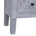Credenza con 2 Cassetti 35,4x11,8x23,6 cm in Legno Massello di Mogano