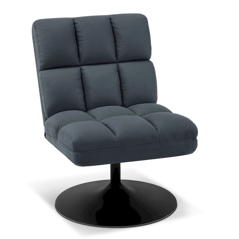 Poltrone girevoli di design, sedie moderne da salotto, poltrone senza braccioli imbottite