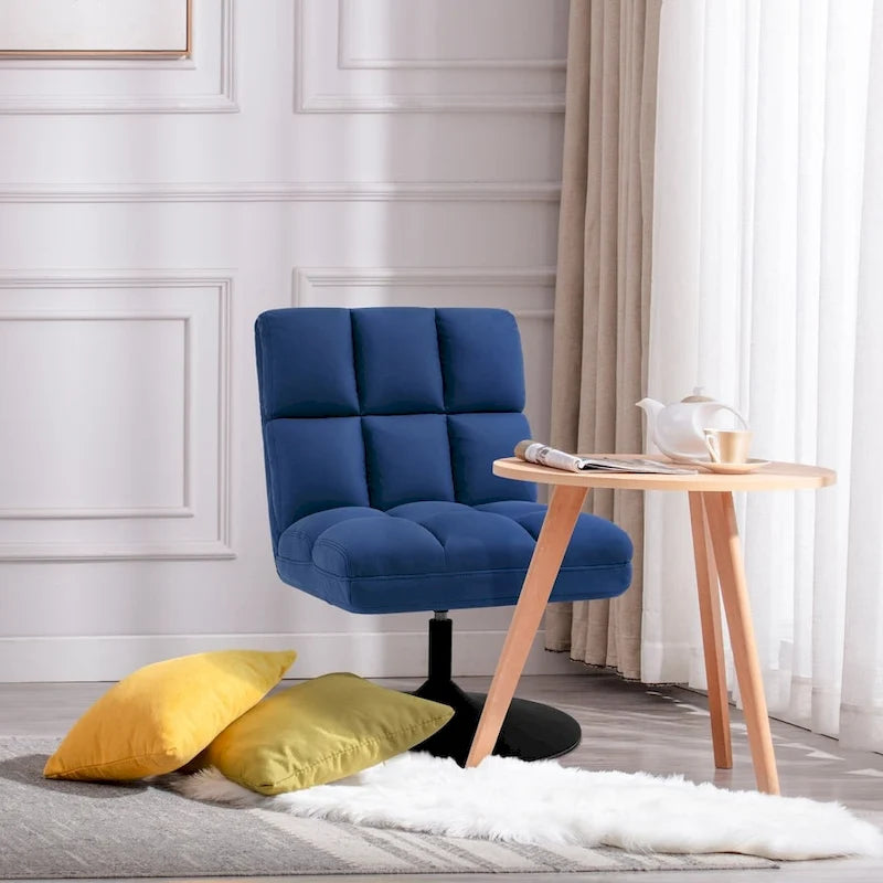 Poltrone girevoli di design, sedie moderne da salotto, poltrone senza braccioli imbottite