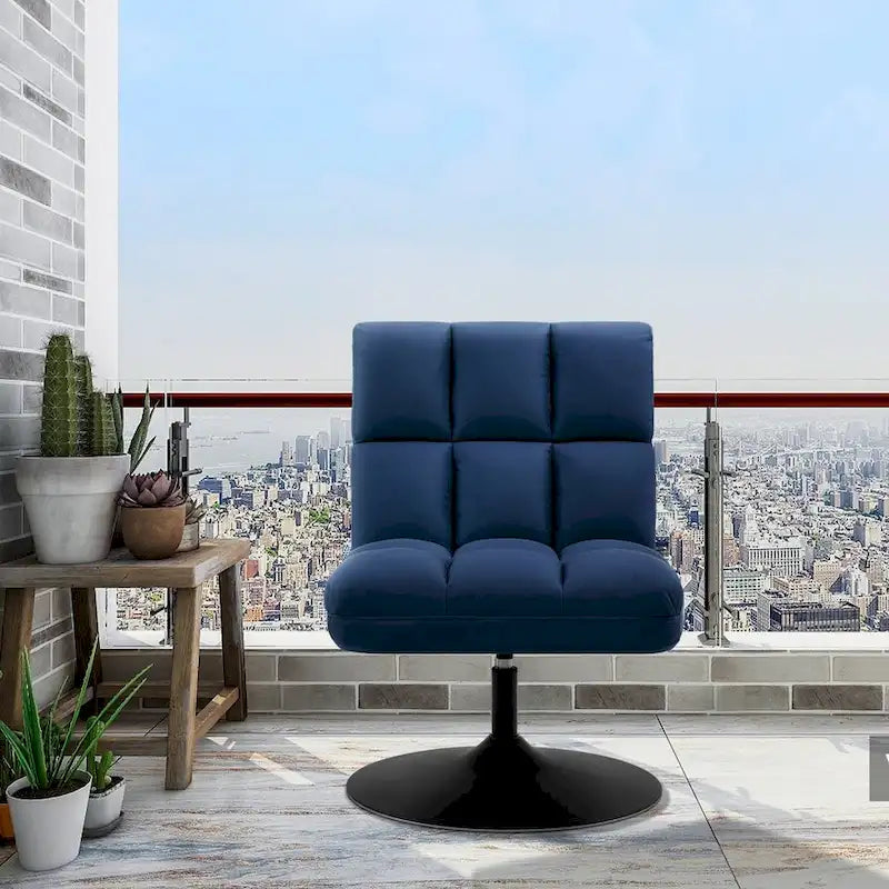 Poltrone girevoli di design, sedie moderne da salotto, poltrone senza braccioli imbottite