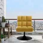 Poltrone girevoli di design, sedie moderne da salotto, poltrone senza braccioli imbottite