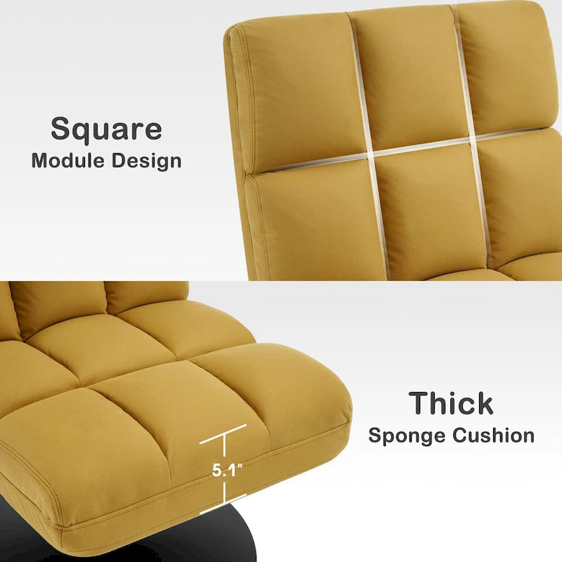 Poltrone girevoli di design, sedie moderne da salotto, poltrone senza braccioli imbottite
